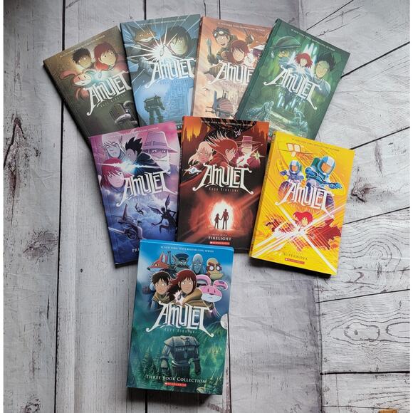 Amulet Books 1-5 7 8 Missing #6 by Kazu Kibuishi Series Graphic Novels - Picture 1 of 3